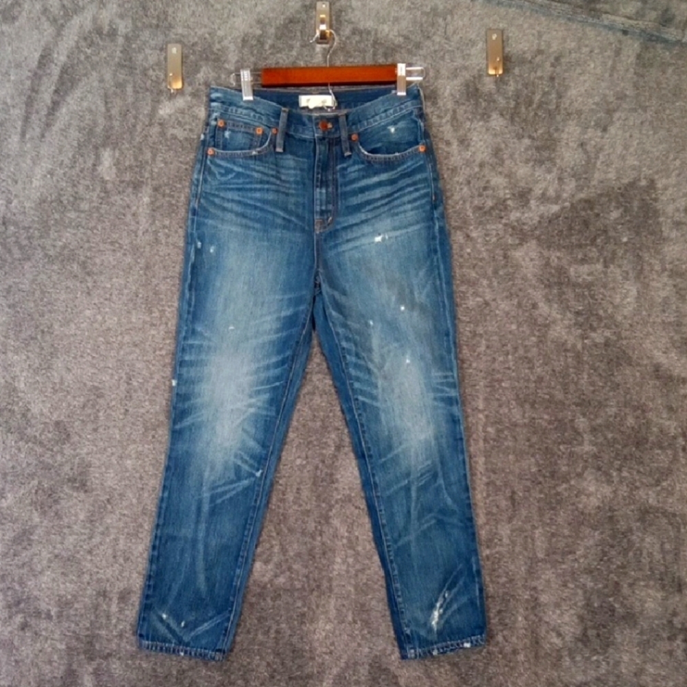 Madewell Classic Straught Jeans In Croston Wash Old School Womens  26 - Picture 2 of 13